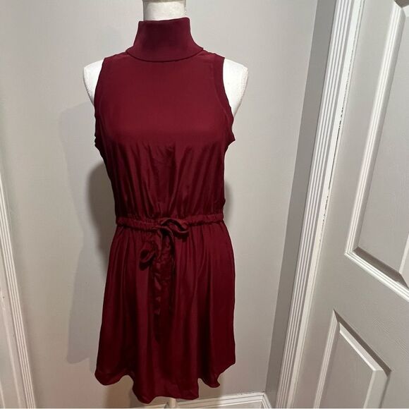 NWT Cinq à Sept Lonny Silk Turtleneck mini Dress womens size small 100% silk - Picture 5 of 14